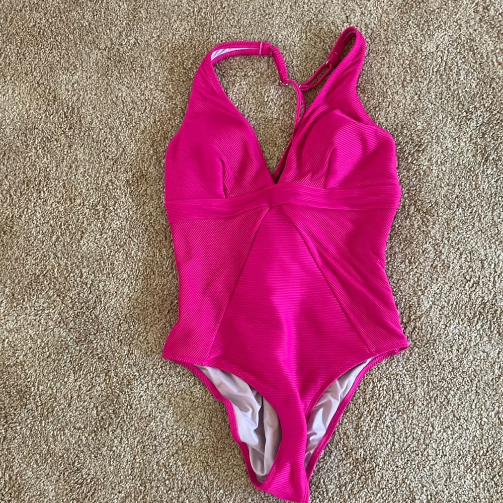 Cupshe Pink One Piece Swimsuit Halter Style